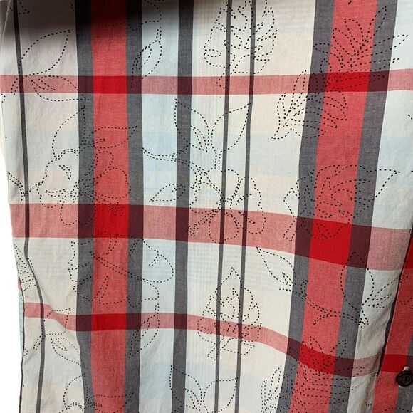 Lot of 2 Stubbies Shirt Mens Short Sleeve Large Red & Blue Plaid 100% Cotton - Picture 9 of 15